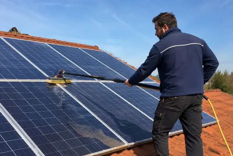 Nettoyage et entretien de panneaux solaires à Vallons-de-l'Erdre